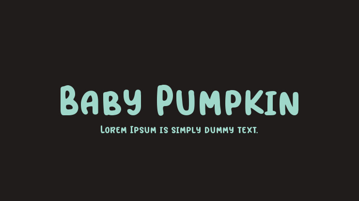 Baby Pumpkin Font