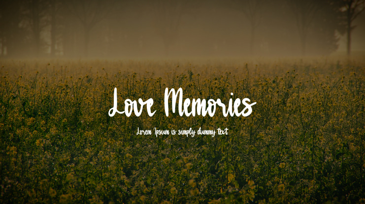 Love Memories Font