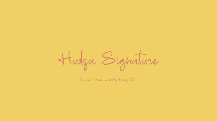 Hudza Signature Font