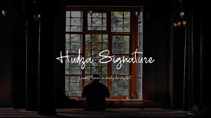 Hudza Signature Font
