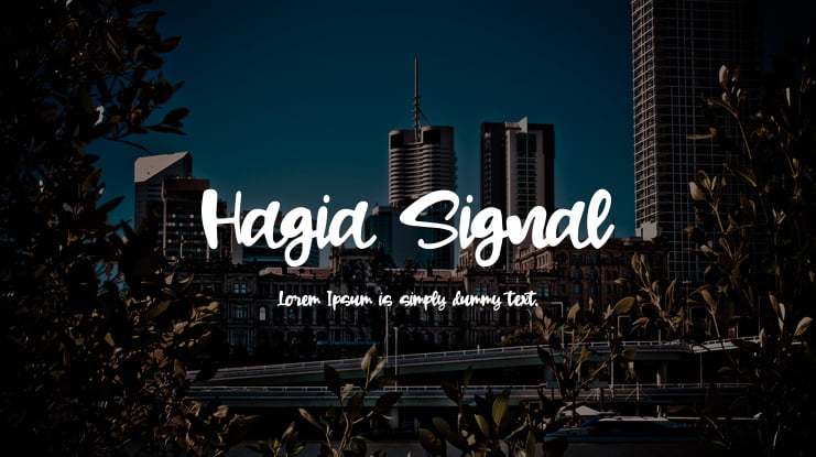 Hagia Signal Font