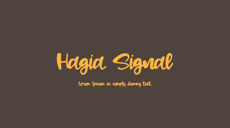 Hagia Signal Font