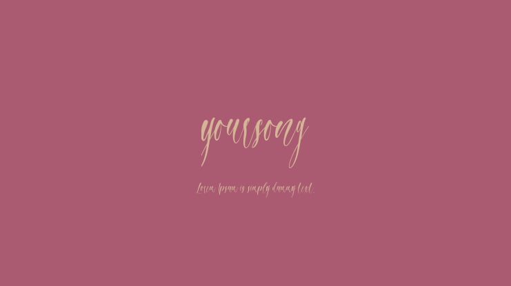 yoursong Font