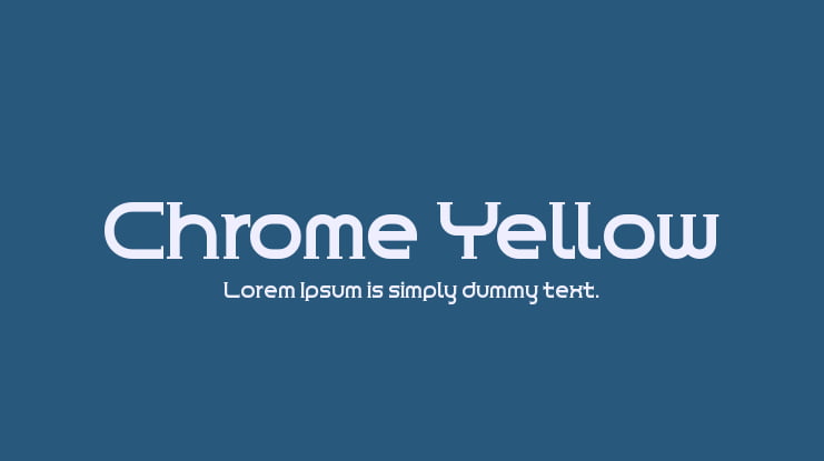 Chrome Yellow Font