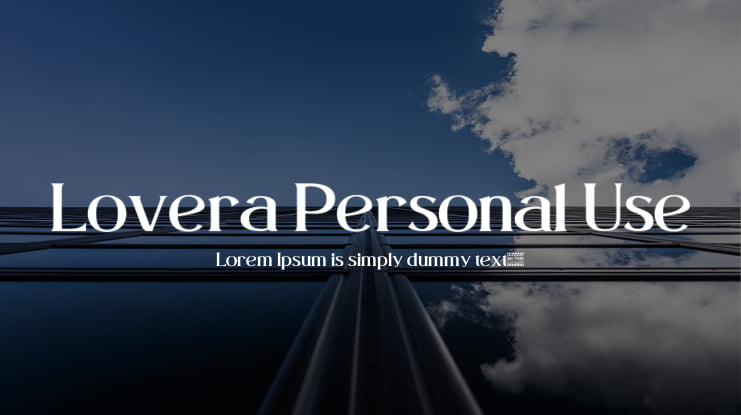 Lovera Personal Use Font