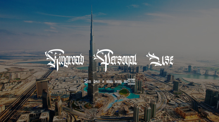 Kingroad Personal Use Font