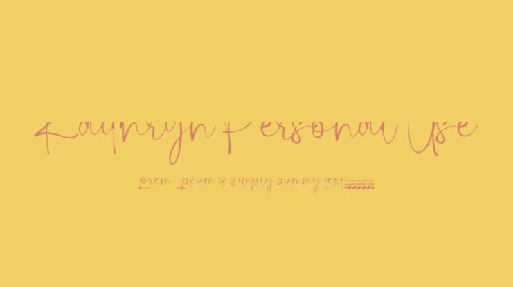 Kaithryn Personal Use Font