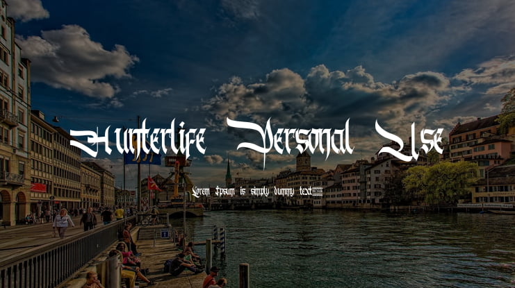 Hunterlife Personal Use Font