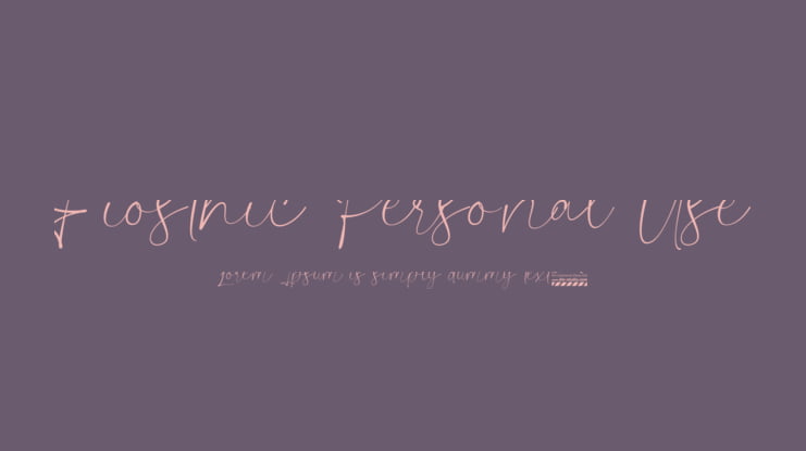 Fiosthic Personal Use Font