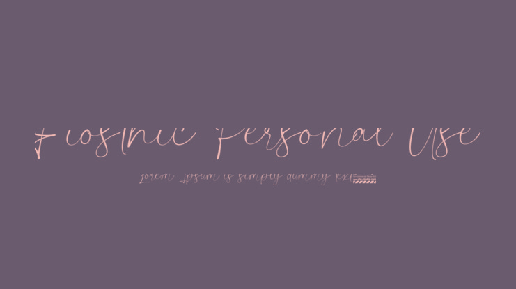 Fiosthic Personal Use Font