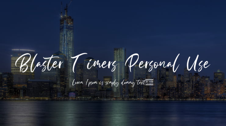 Blaster Timers Personal Use Font