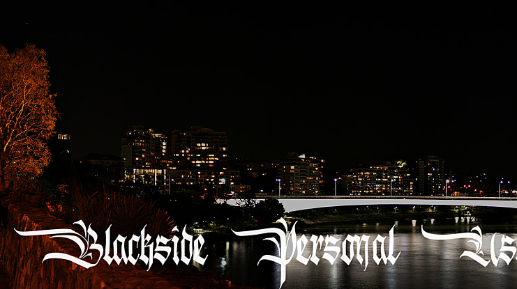 Blackside Personal Use Font