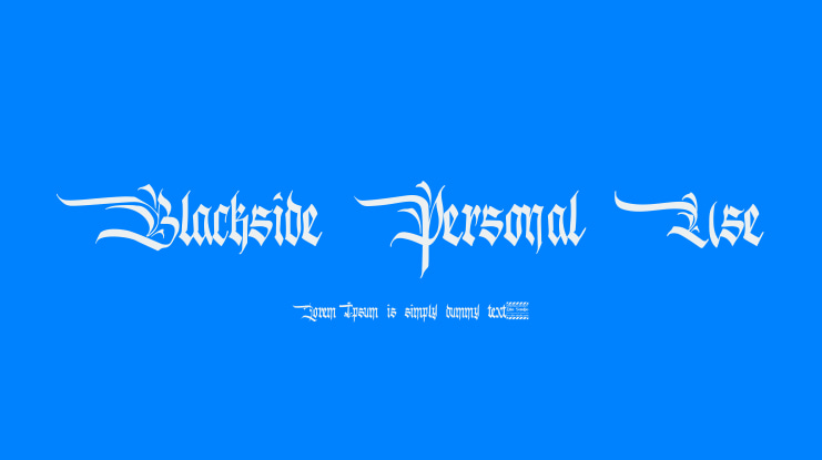 Blackside Personal Use Font