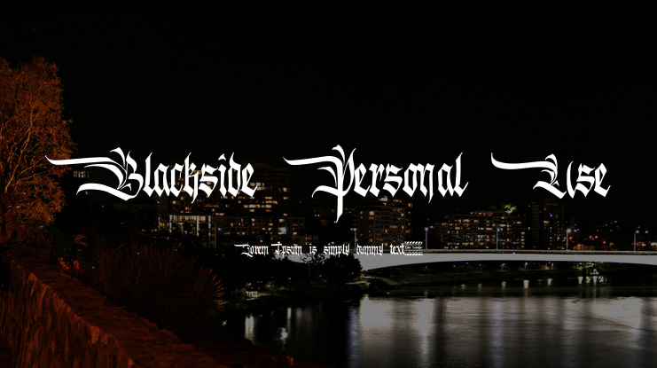 Blackside Personal Use Font