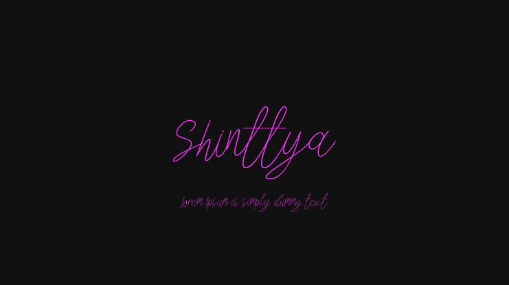 Shinttya Font