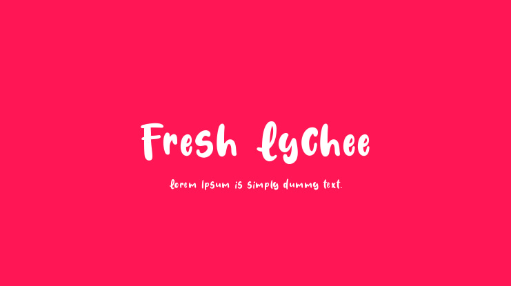 Fresh Lychee Font