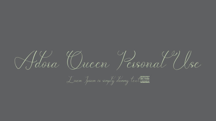 Adora Queen Personal Use Font