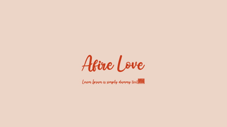 Afire Love Font