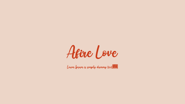 Afire Love Font
