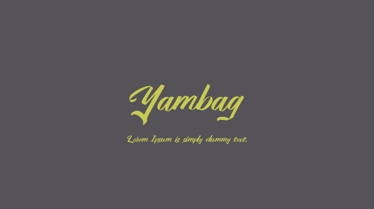Yambag Font