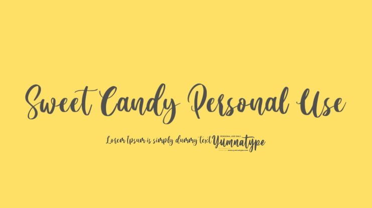 Sweet Candy Personal Use Font