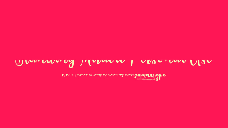 Standing Miracle Personal Use Font