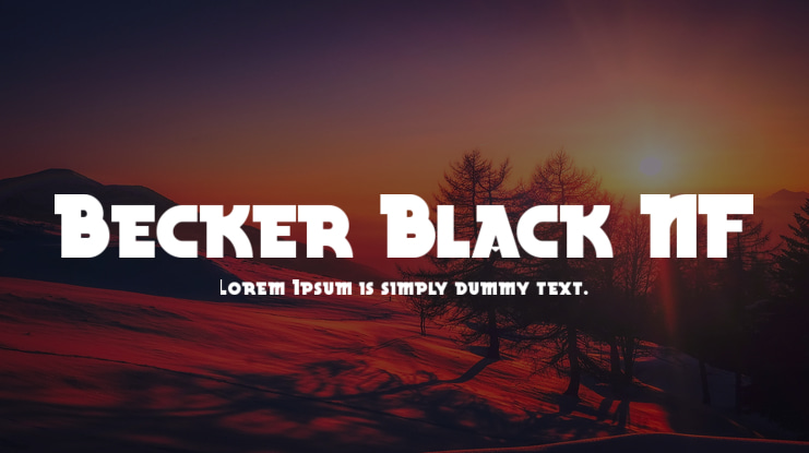 Becker Black NF Font