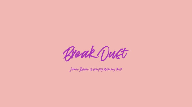 Break Dust Font