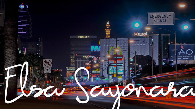 Elsa Sayonara Font