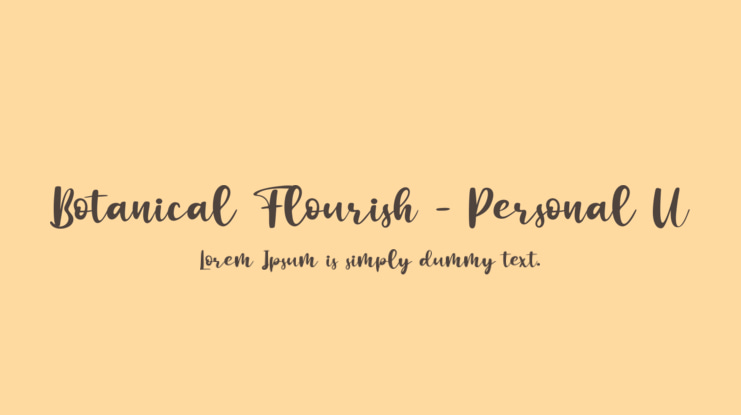 Botanical Flourish - Personal U Font