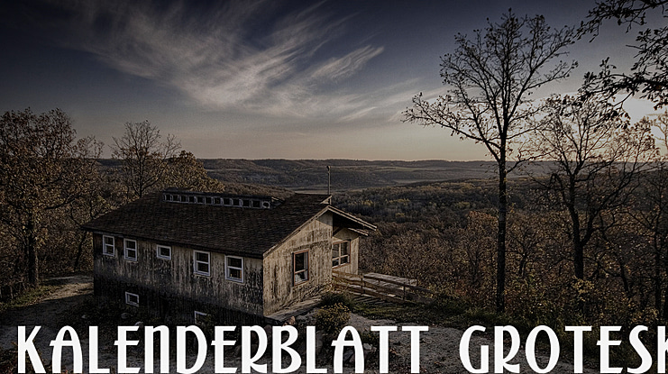 Kalenderblatt Grotesk Font