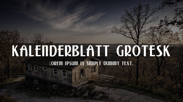 Kalenderblatt Grotesk Font