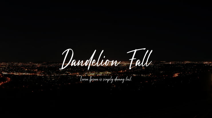 Dandelion Fall Font