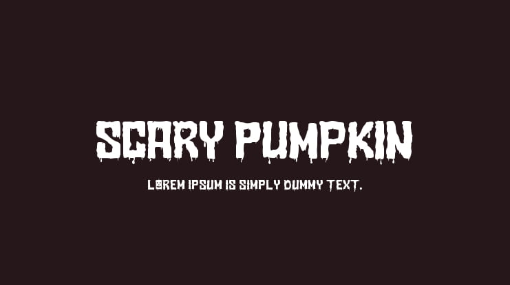 Scary Pumpkin Font