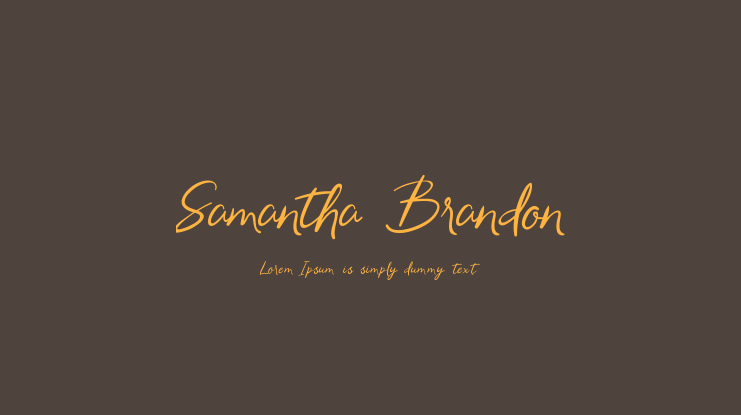Samantha Brandon Font