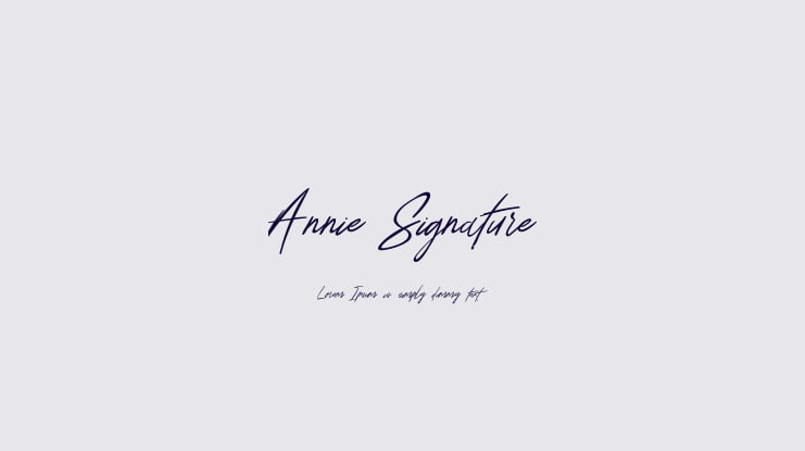Annie Signature Font