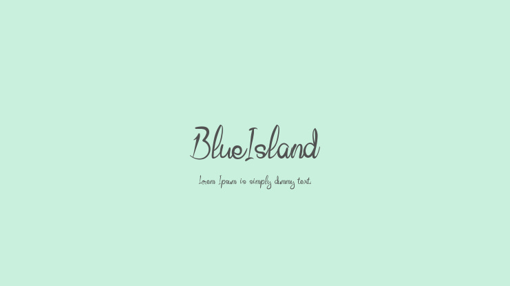 BlueIsland Font