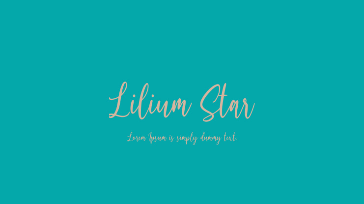 Lilium Star Font