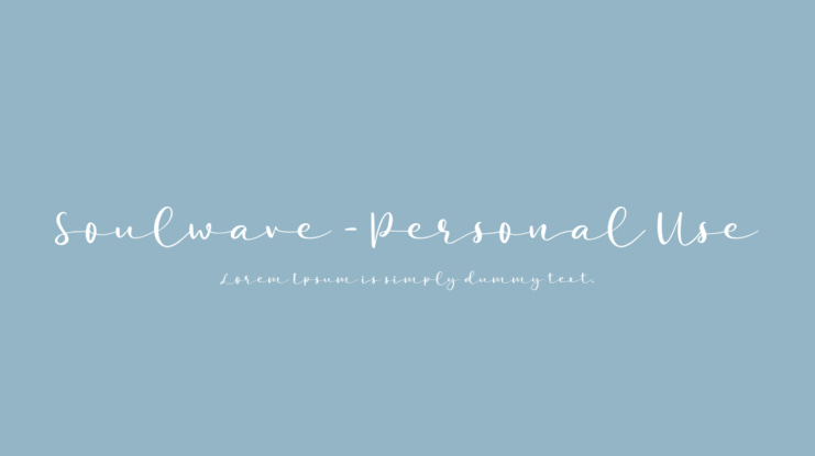 Soulwave - Personal Use Font