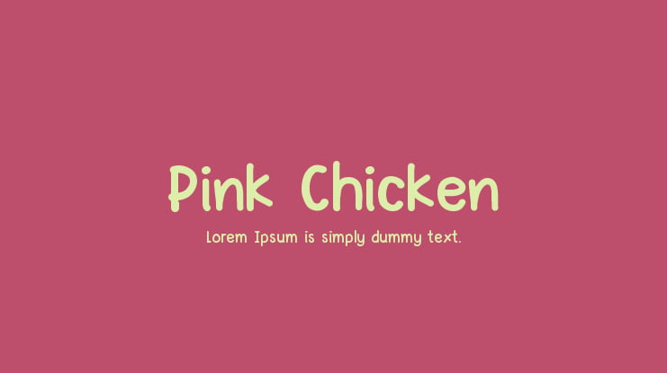 Pink Chicken Font