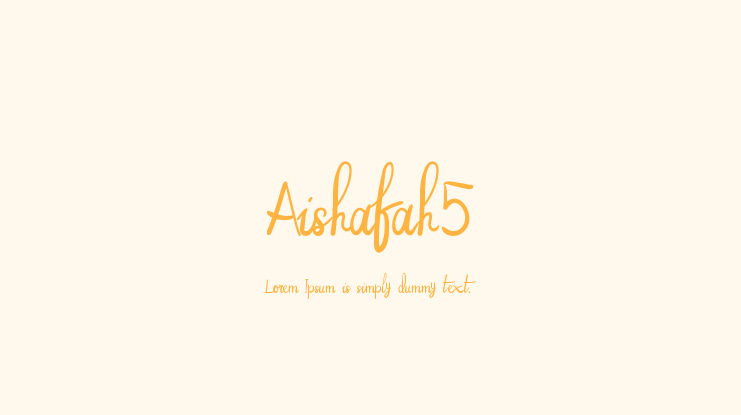 Aishafah5 Font