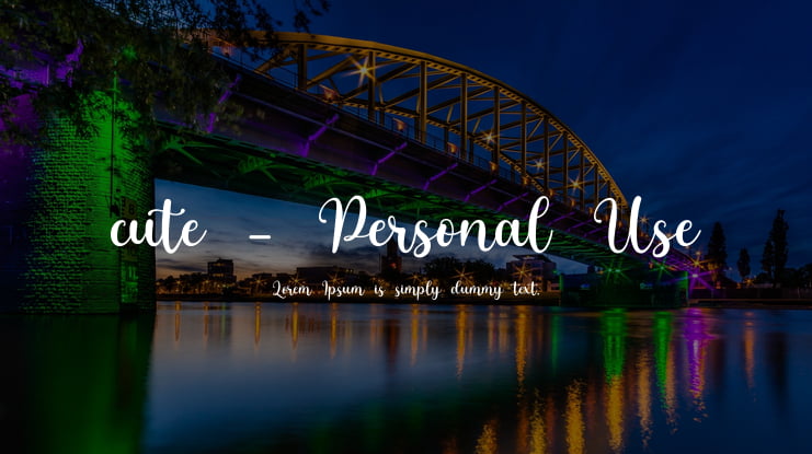 cute - Personal Use Font