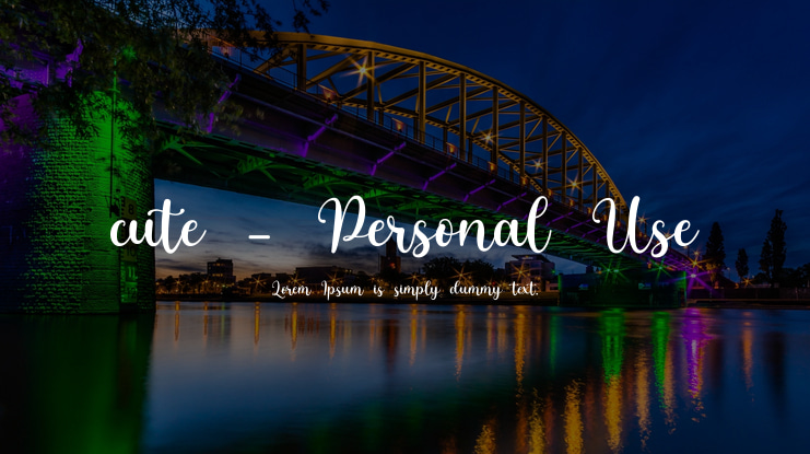 cute - Personal Use Font