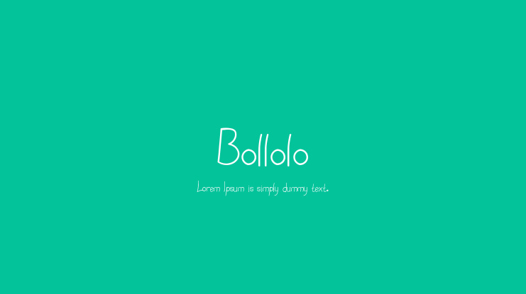 Bollolo Font