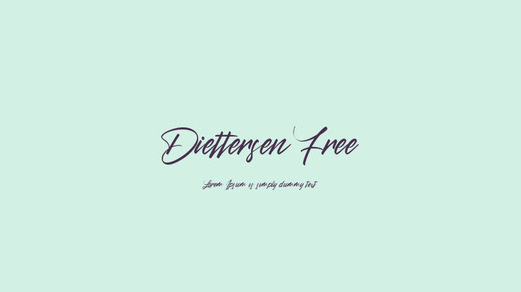 Diettersen Free Font