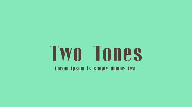 Two Tones Font
