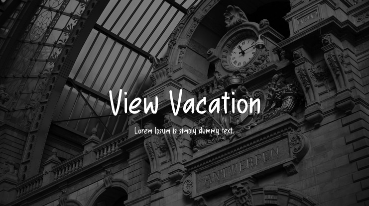 View Vacation Font