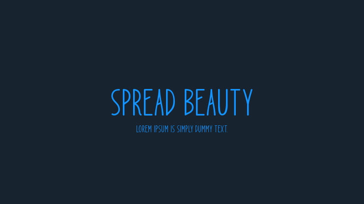 Spread Beauty Font