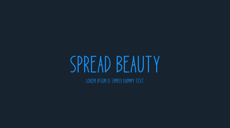 Spread Beauty Font