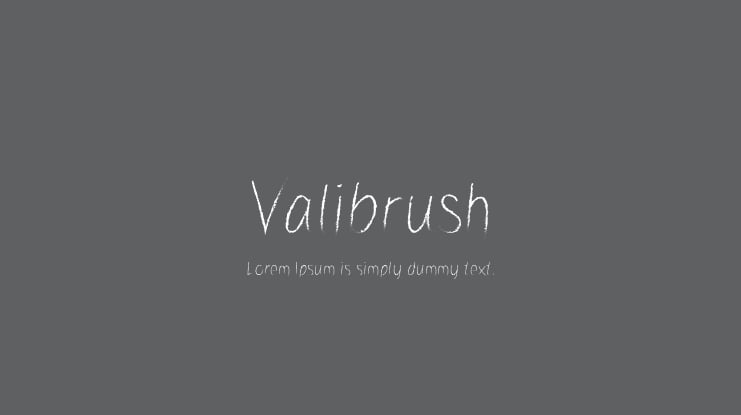Valibrush Font